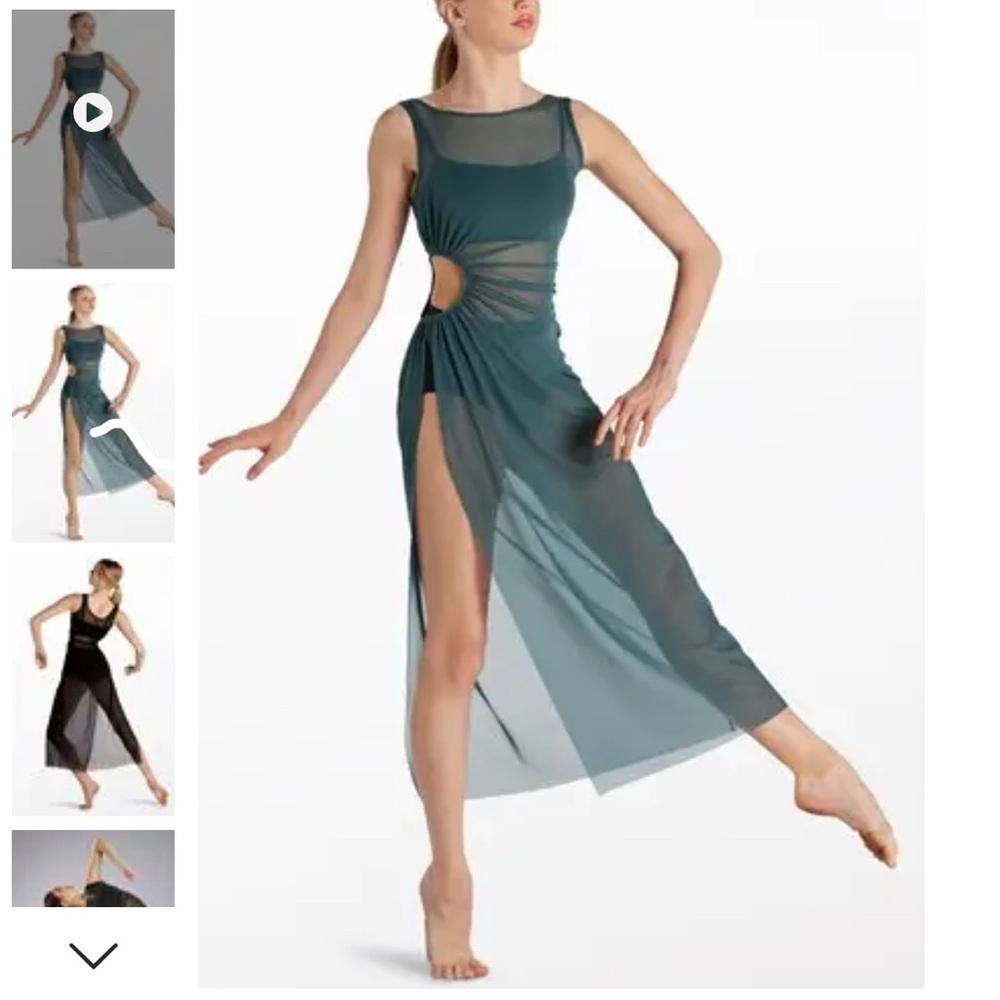 Elegant Teal Dance dress costume